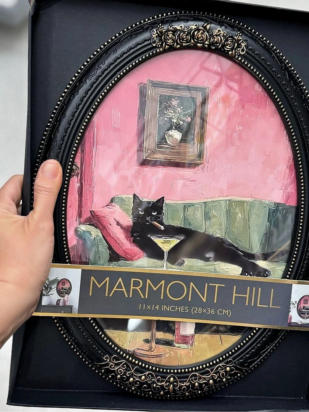 Marmont Hill Framed Wall Art Black & Pink NWT